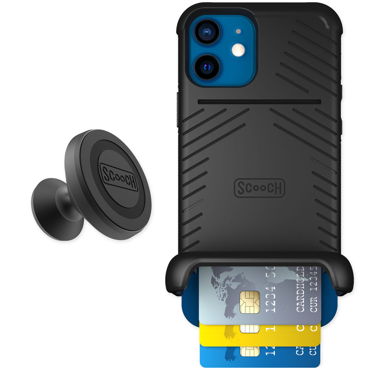 Scooch Wingmate Black for iPhone 12 — Starter Bundle