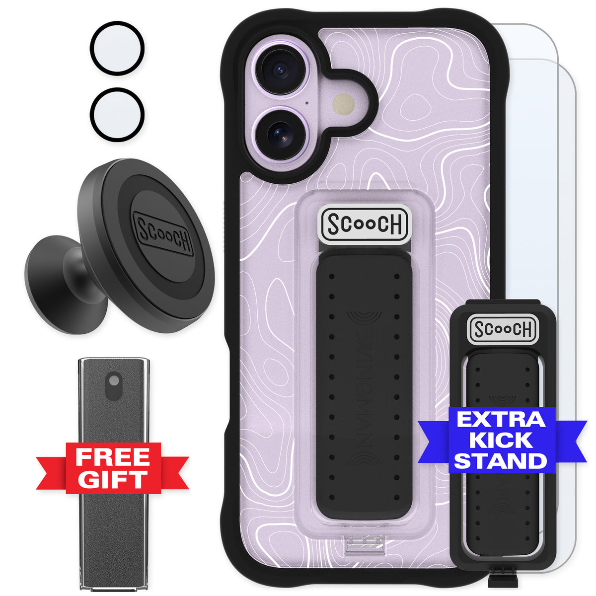 Scooch Wingman Topography for iPhone 17 — Defender Bundle