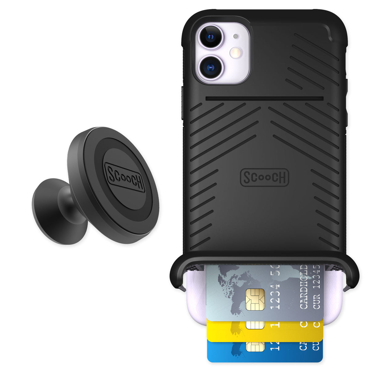 Scooch Wingmate Black for iPhone 11 — Starter Bundle