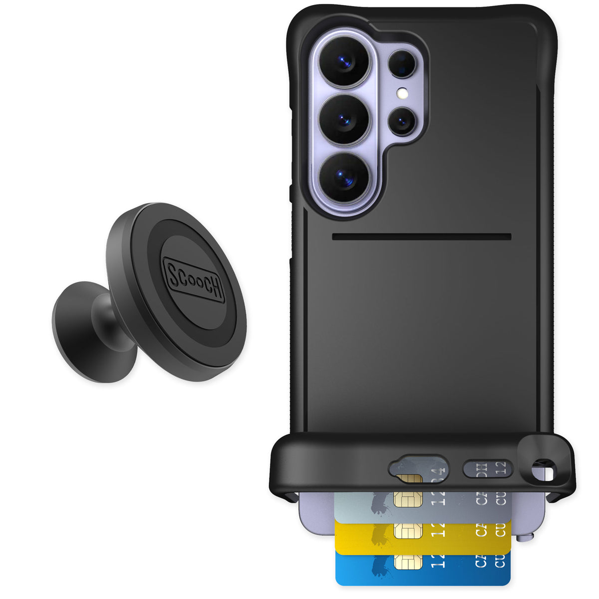 Scooch Wingmate Black for Galaxy S26 Ultra — Starter Bundle