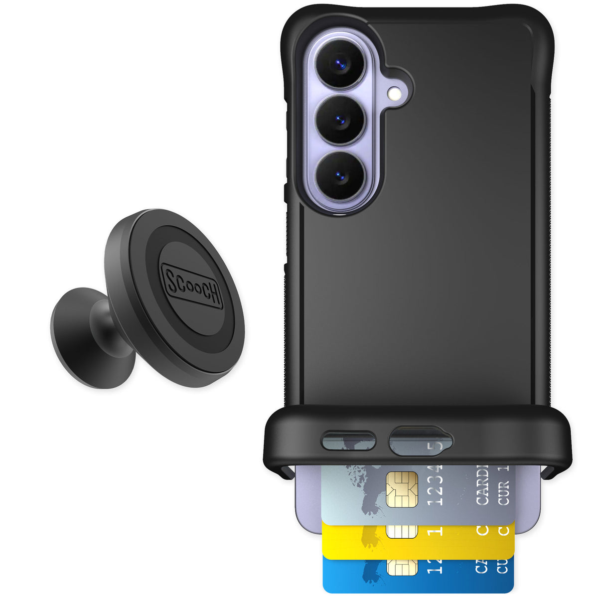 Scooch Wingmate Black for Galaxy S26 — Starter Bundle