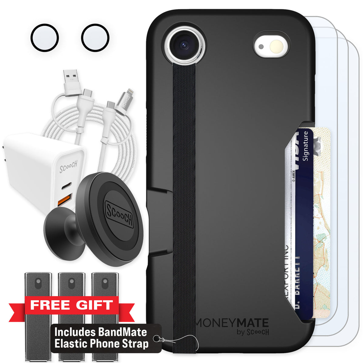 Scooch Moneymate Black for iPhone Air — Ultimate Bundle