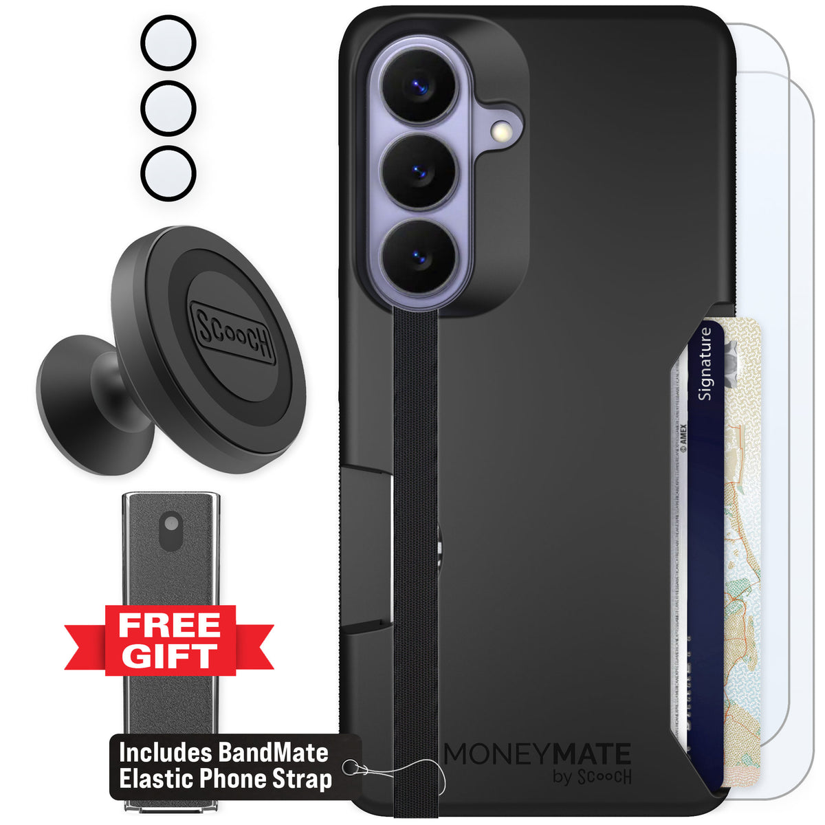 Scooch Moneymate Black for Galaxy S26 — Defender Bundle