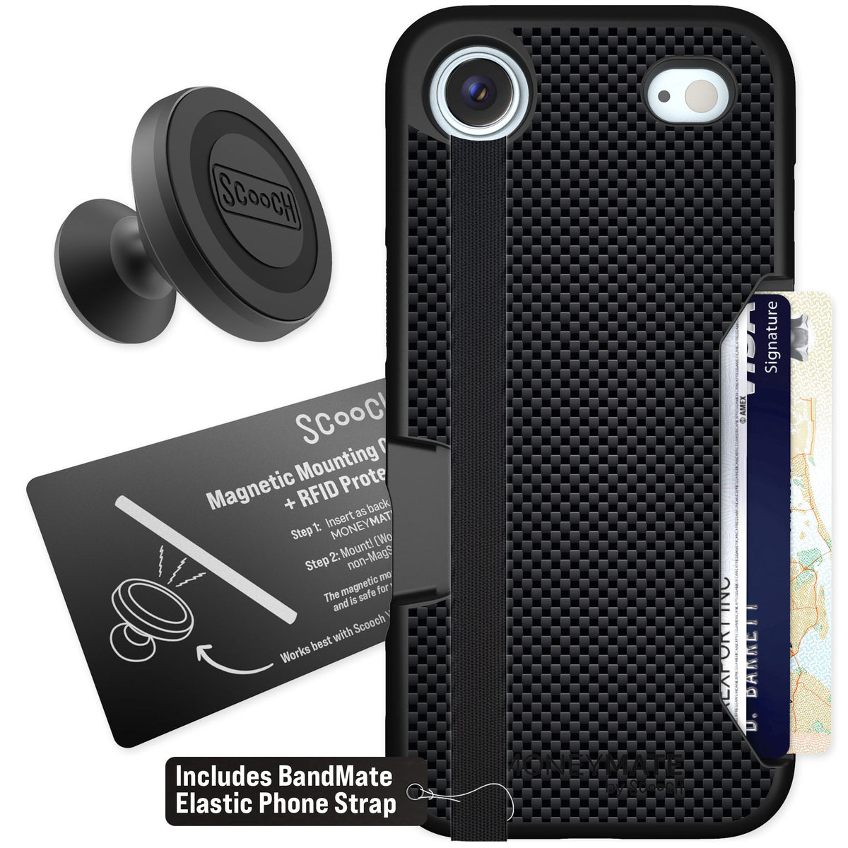 Scooch Moneymate Carbon Fiber for iPhone Air — Starter Bundle