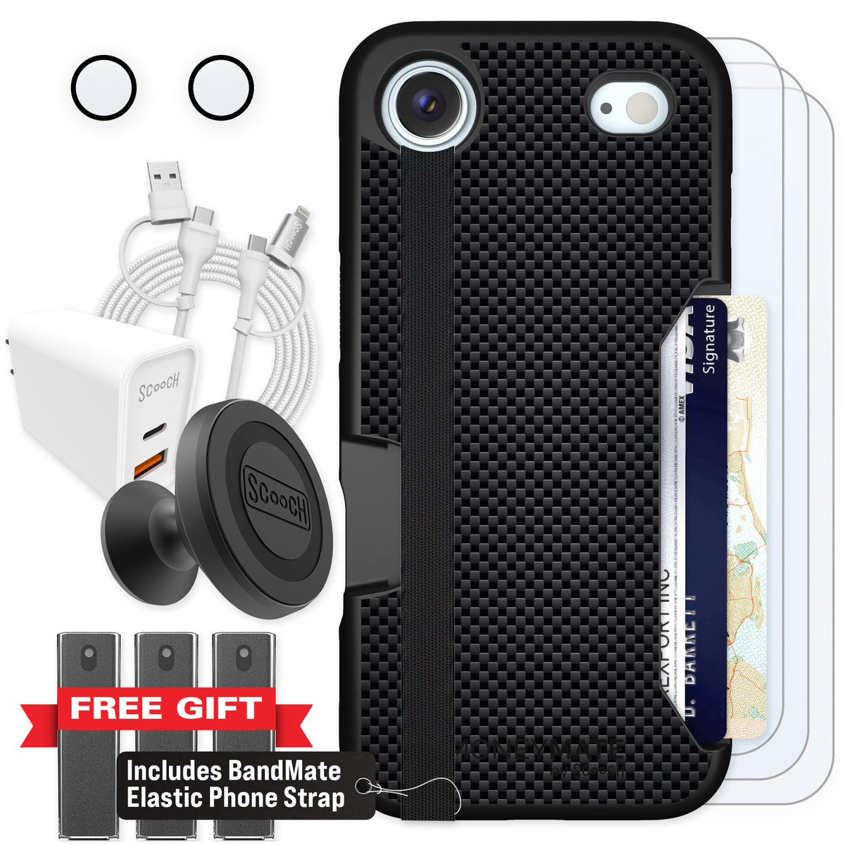 Scooch Moneymate Carbon Fiber for iPhone Air — Ultimate Bundle