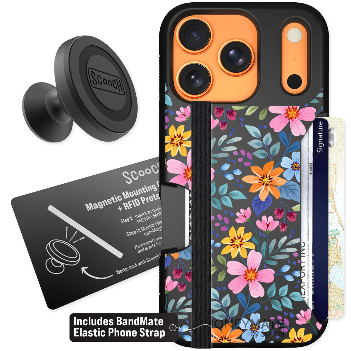 Scooch Moneymate Full Bloom for iPhone 17 Pro — Starter Bundle
