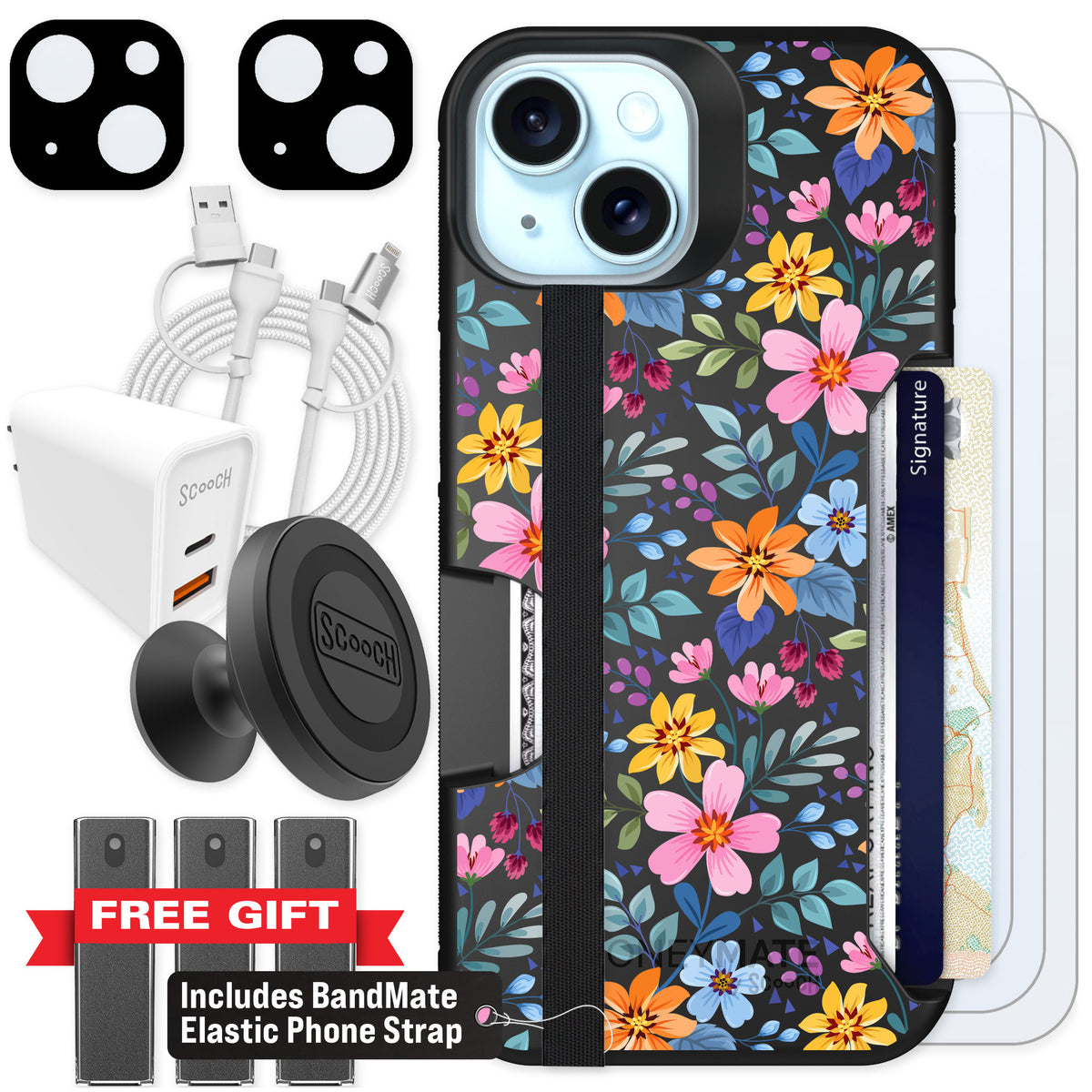 Scooch Moneymate Full Bloom for iPhone 13 — Ultimate Bundle