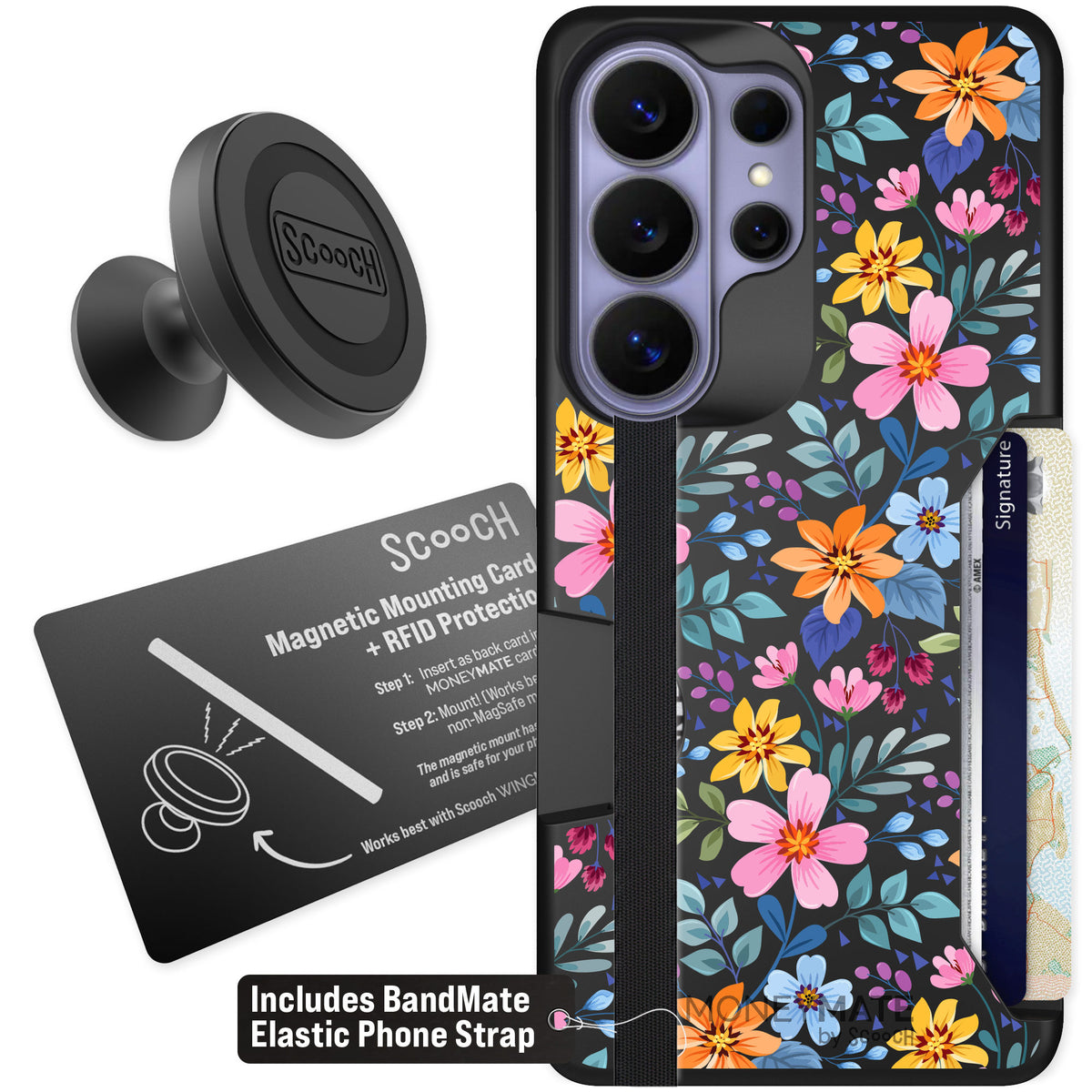 Scooch Moneymate Full Bloom for Galaxy S26 Ultra — Starter Bundle