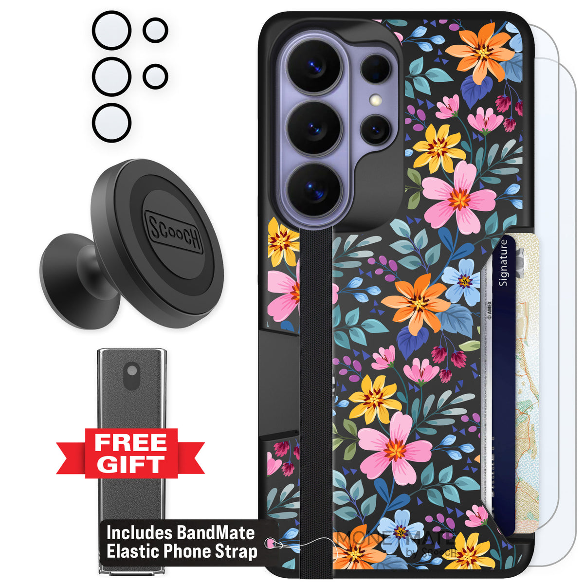 Scooch Moneymate Full Bloom for Galaxy S26 Ultra — Defender Bundle