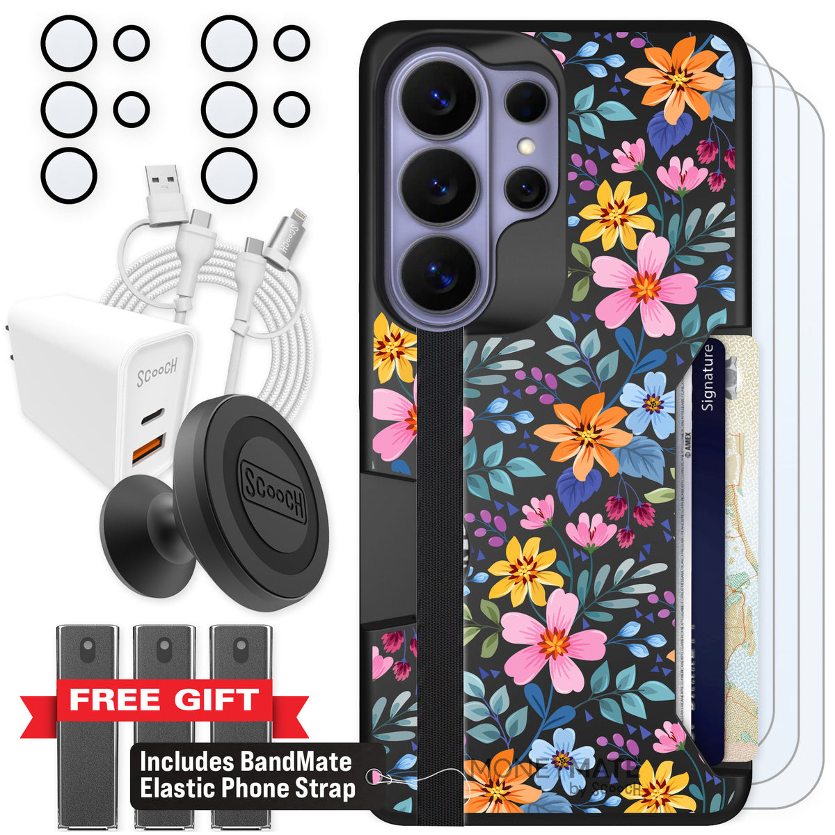 Scooch Moneymate Full Bloom for Galaxy S26 Ultra — Ultimate Bundle