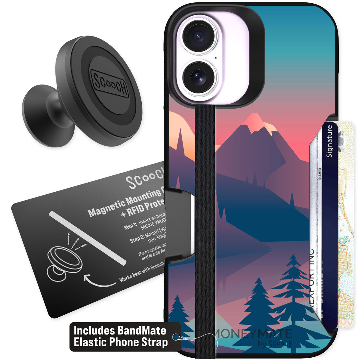 Scooch Moneymate Mountain Range for iPhone 17 — Starter Bundle