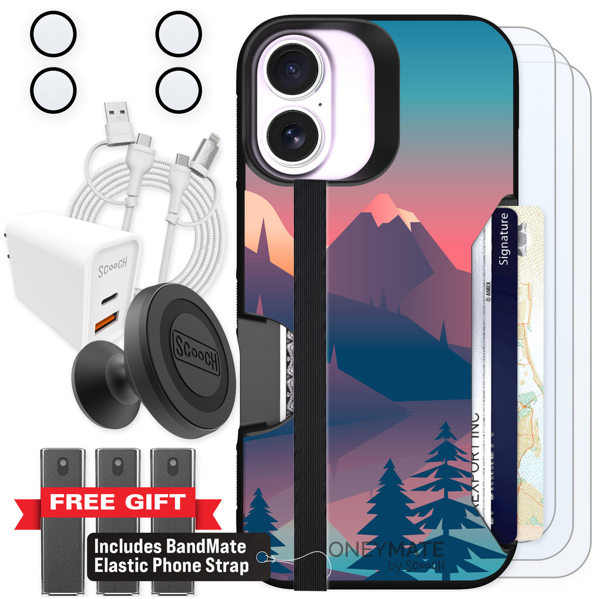 Scooch Moneymate Mountain Range for iPhone 17 — Ultimate Bundle