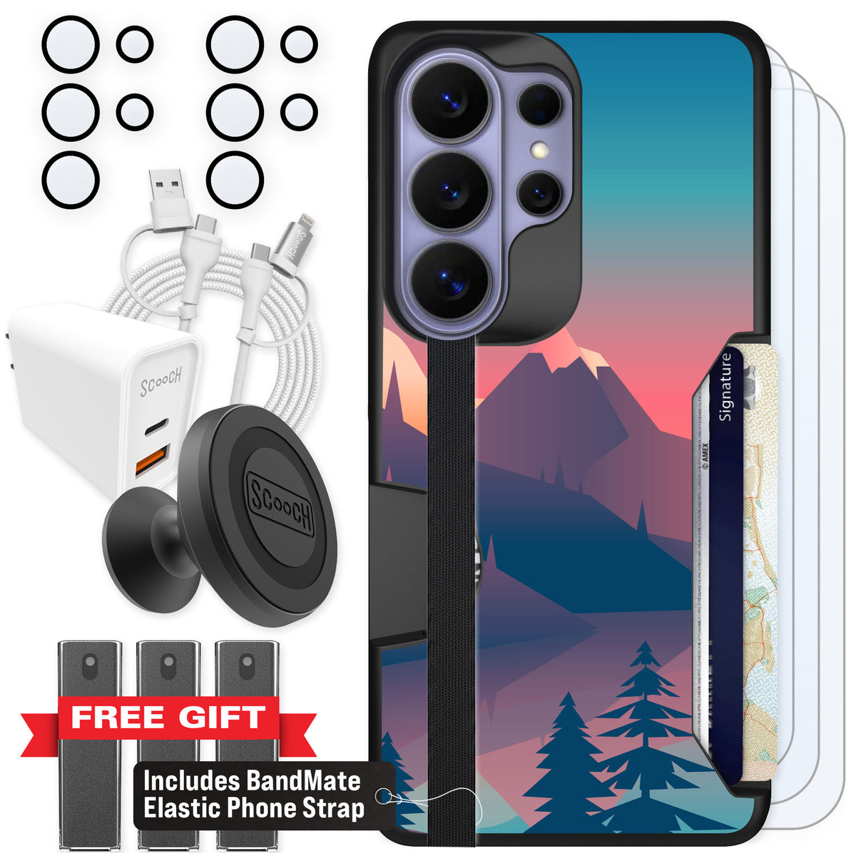 Scooch Moneymate Mountain Range for Galaxy S26 Ultra — Ultimate Bundle