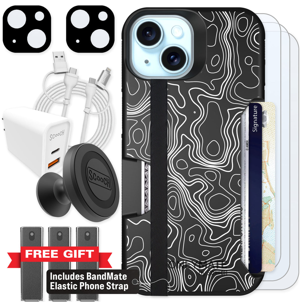 Scooch Moneymate Topography for iPhone 13 — Ultimate Bundle