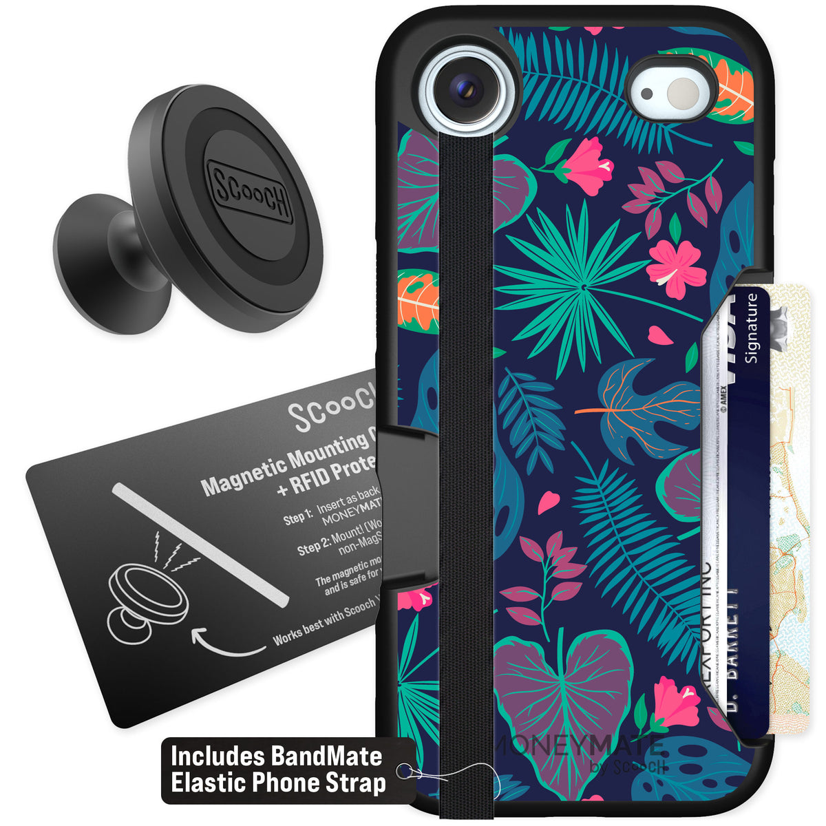 Scooch Moneymate Tropical Leaves for iPhone Air — Starter Bundle