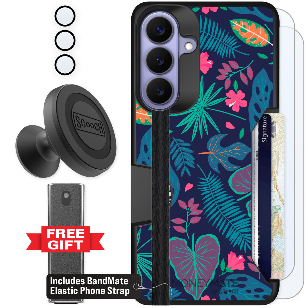 Scooch Moneymate Tropical Leaves for Galaxy S26+ — Defender Bundle
