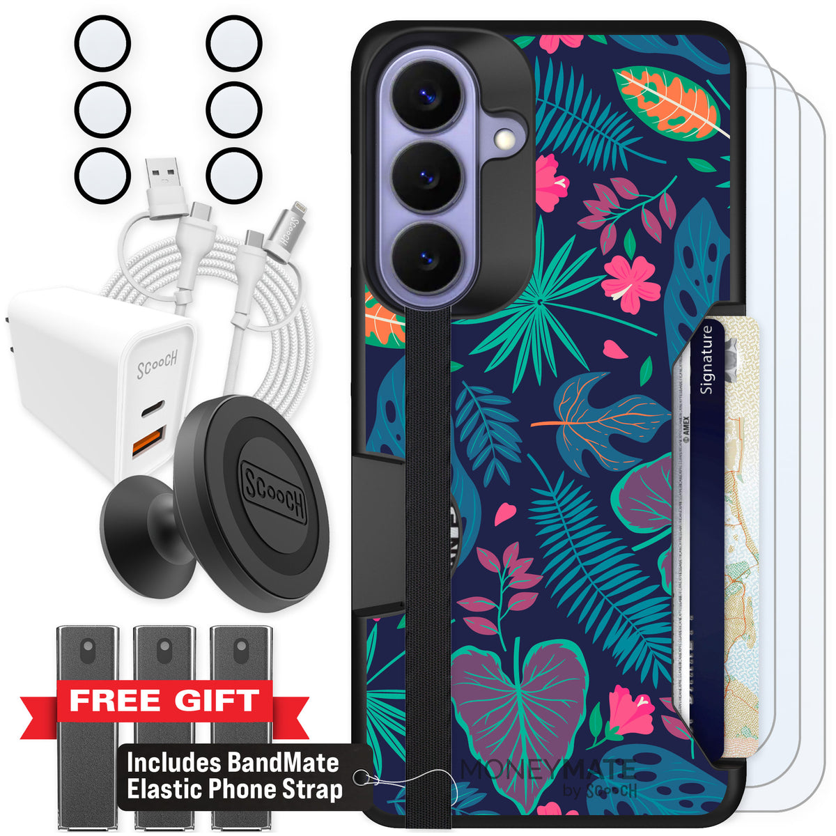 Scooch Moneymate Tropical Leaves for Galaxy S26+ — Ultimate Bundle