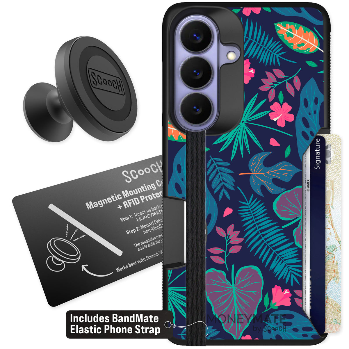 Scooch Moneymate Tropical Leaves for Galaxy S26 — Starter Bundle