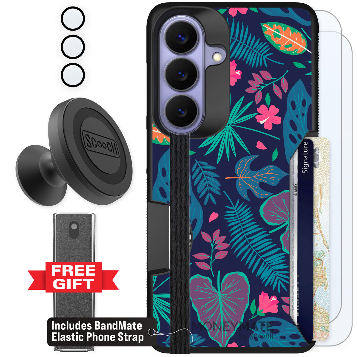 Scooch Moneymate Tropical Leaves for Galaxy S26 — Defender Bundle
