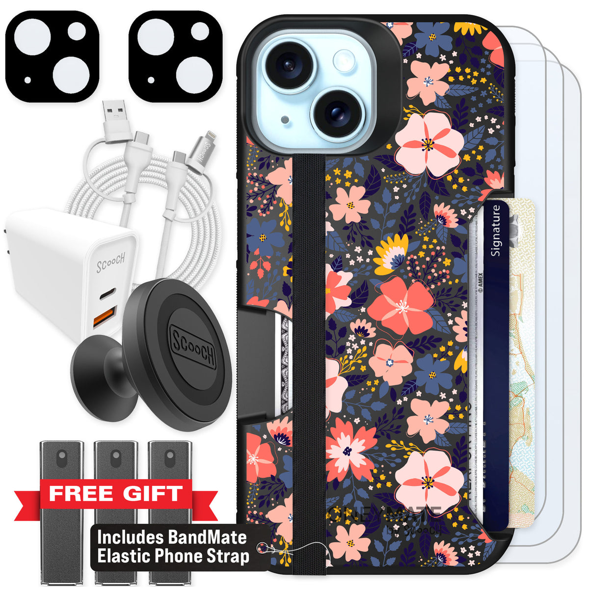Scooch Moneymate Wildflowers for iPhone 14 — Ultimate Bundle