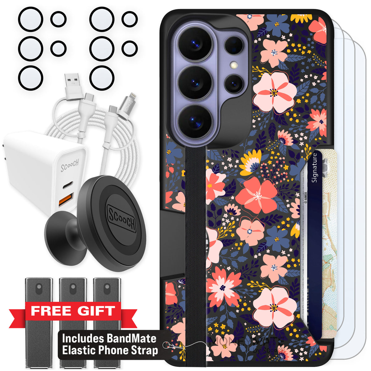 Scooch Moneymate Wildflowers for Galaxy S26 Ultra — Ultimate Bundle