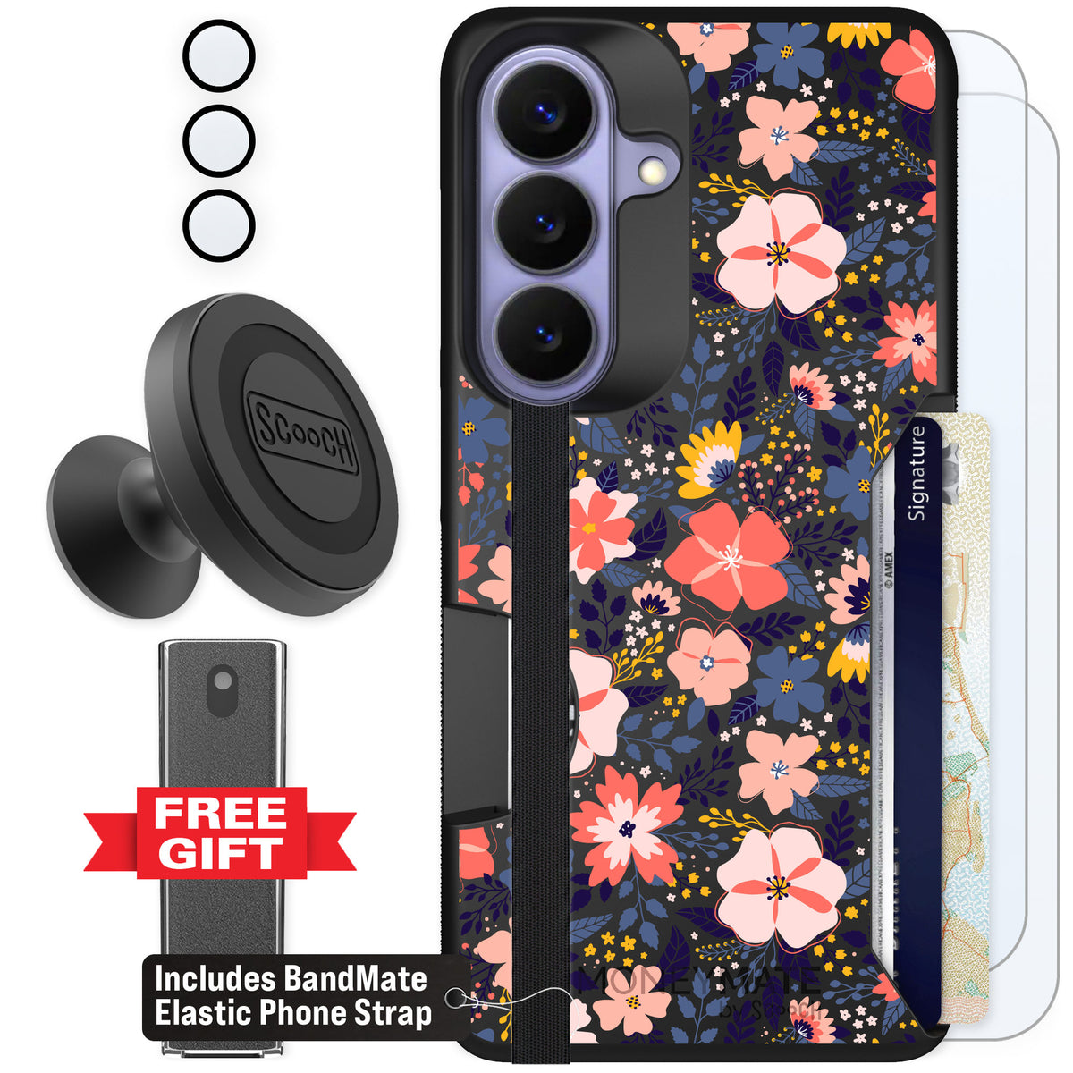 Scooch Moneymate Wildflowers for Galaxy S26 — Defender Bundle