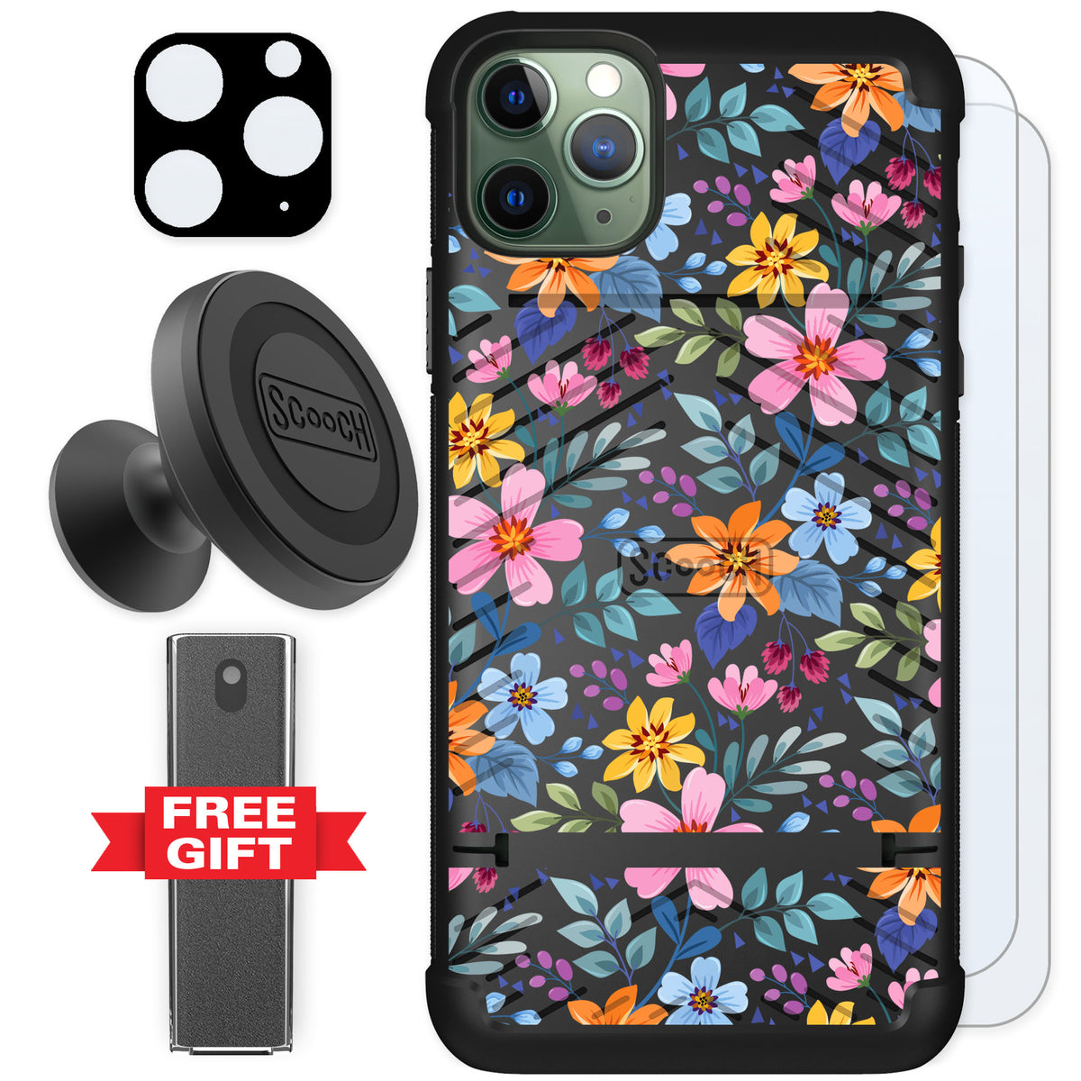 Scooch Wingmate Full Bloom for iPhone 11 Pro Max — Defender Bundle