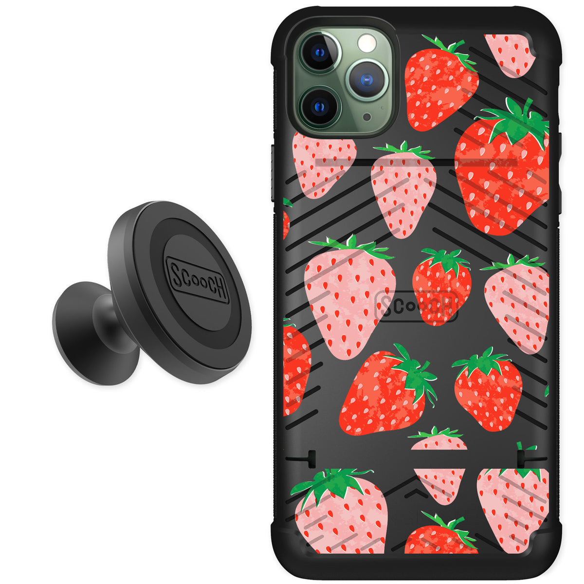 Scooch Wingmate Strawberry Fields for iPhone 11 Pro Max — Starter Bundle