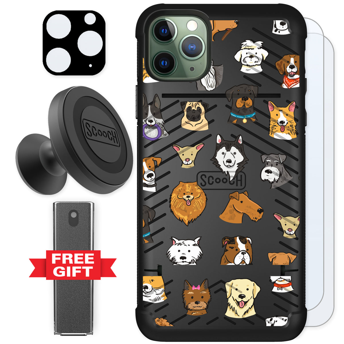 Scooch Wingmate Dog Squad for iPhone 11 Pro Max — Defender Bundle