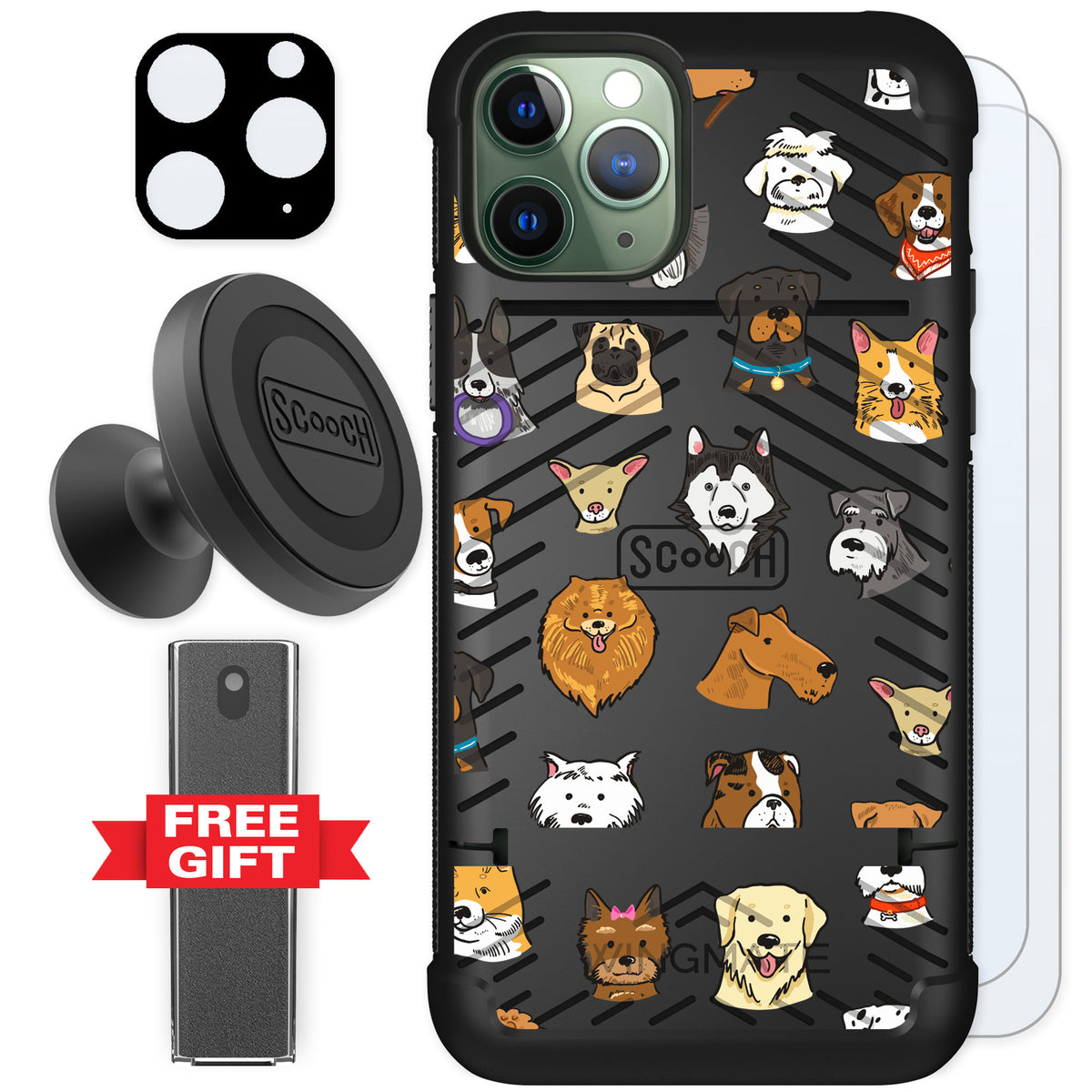 Scooch Wingmate Dog Squad for iPhone 11 Pro — Defender Bundle