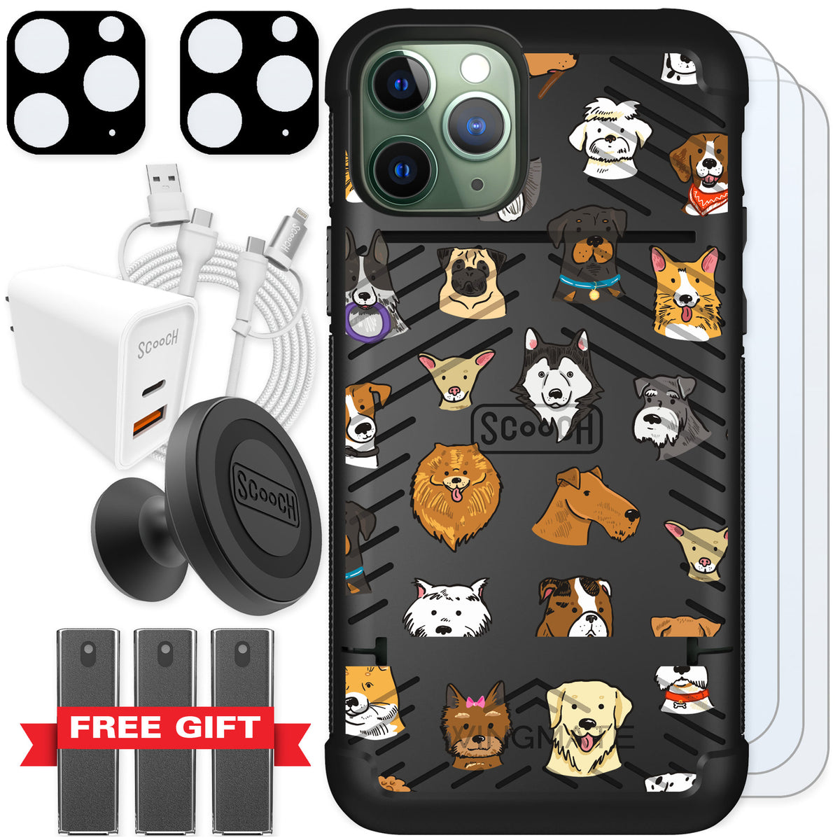 Scooch Wingmate Dog Squad for iPhone 11 Pro — Ultimate Bundle