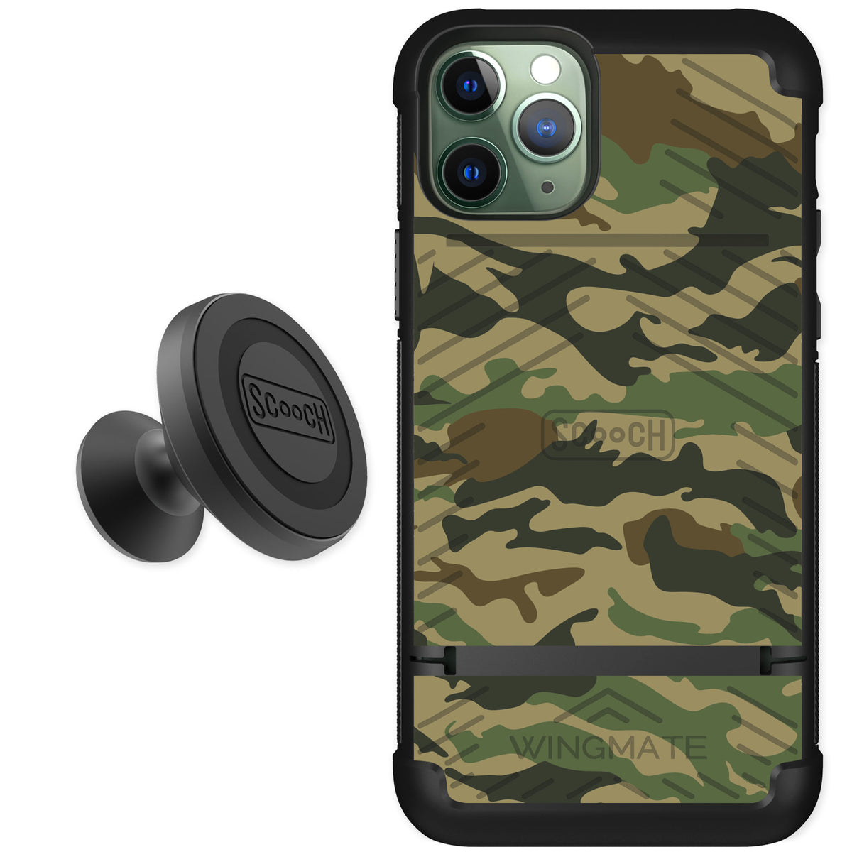 Scooch Wingmate Classic Camo for iPhone 11 Pro — Starter Bundle