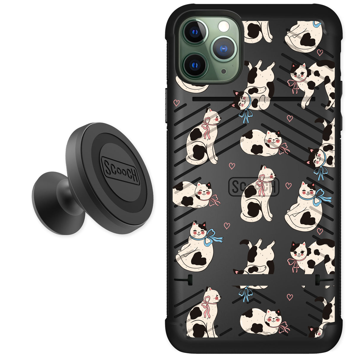 Scooch Wingmate Bow Kitties for iPhone 11 Pro Max — Starter Bundle