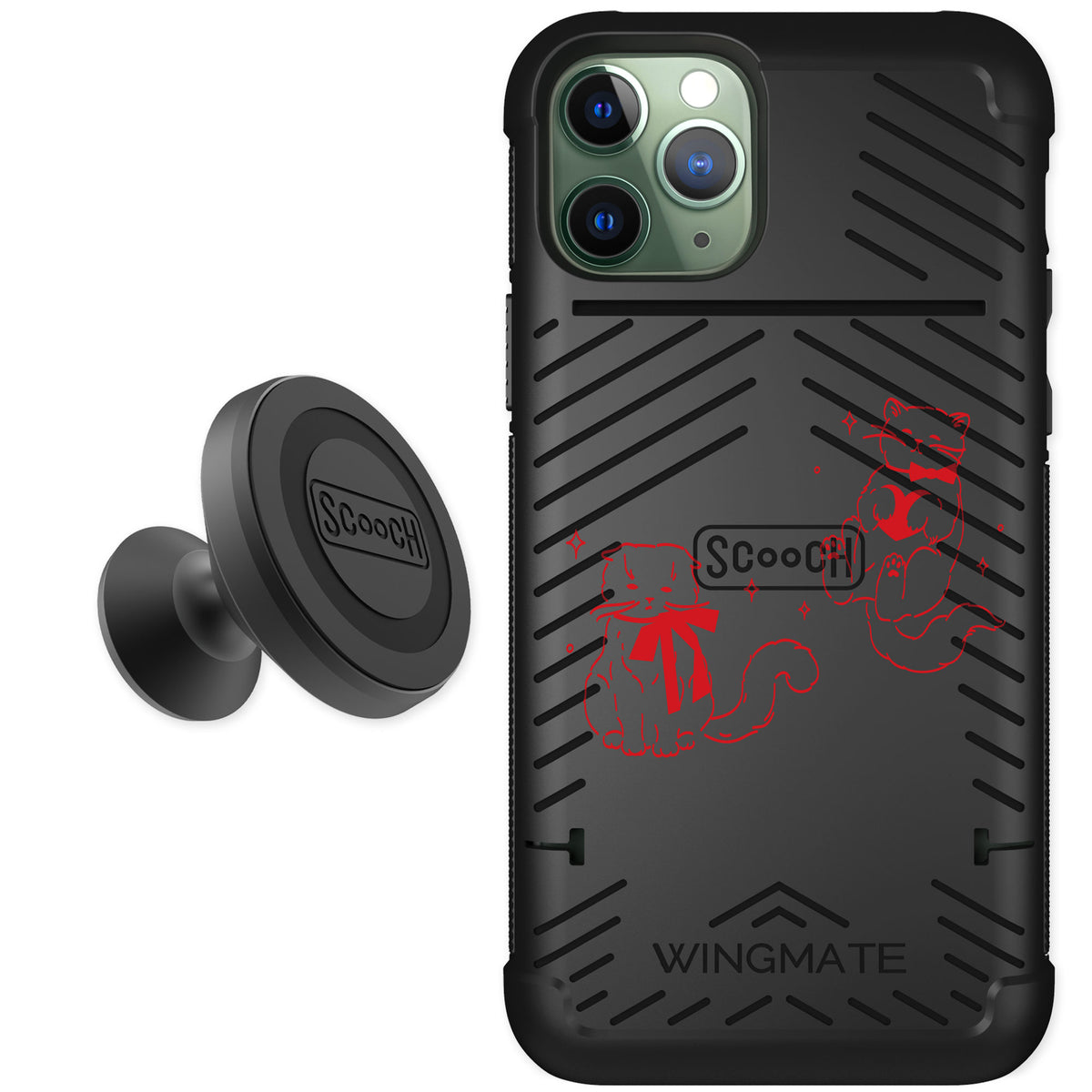 Scooch Wingmate Cupid's Cats for iPhone 11 Pro — Starter Bundle
