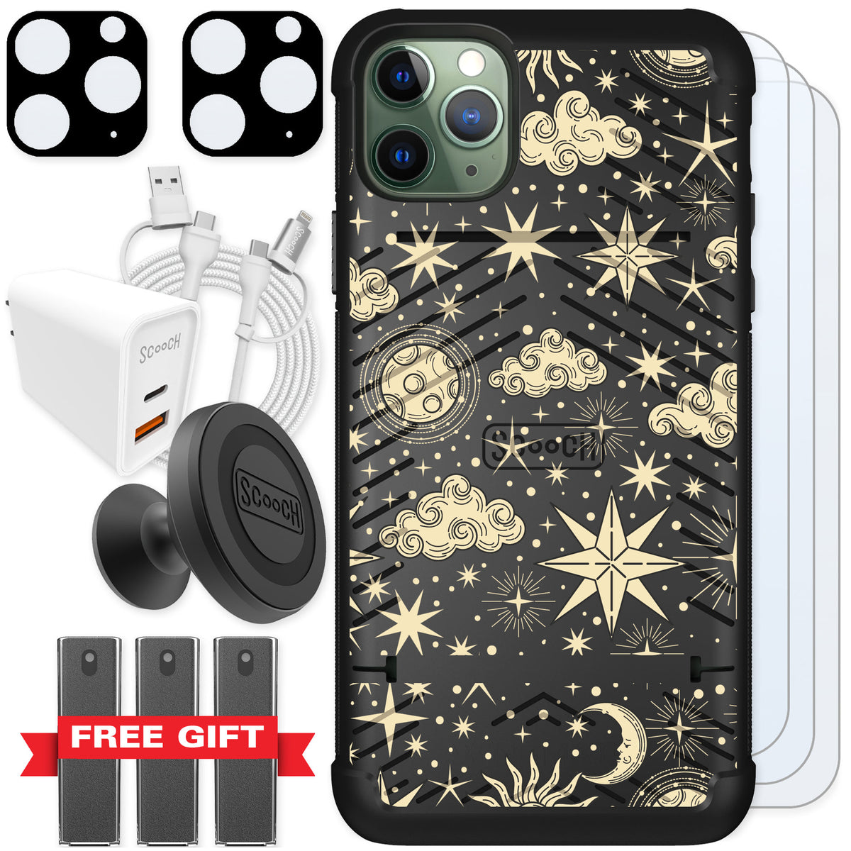 Scooch Wingmate Celestial Sleep for iPhone 11 Pro Max — Ultimate Bundle
