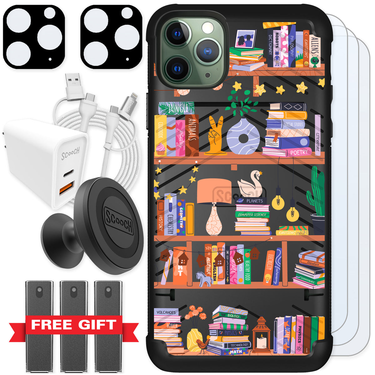 Scooch Wingmate Little Library for iPhone 11 Pro Max — Ultimate Bundle