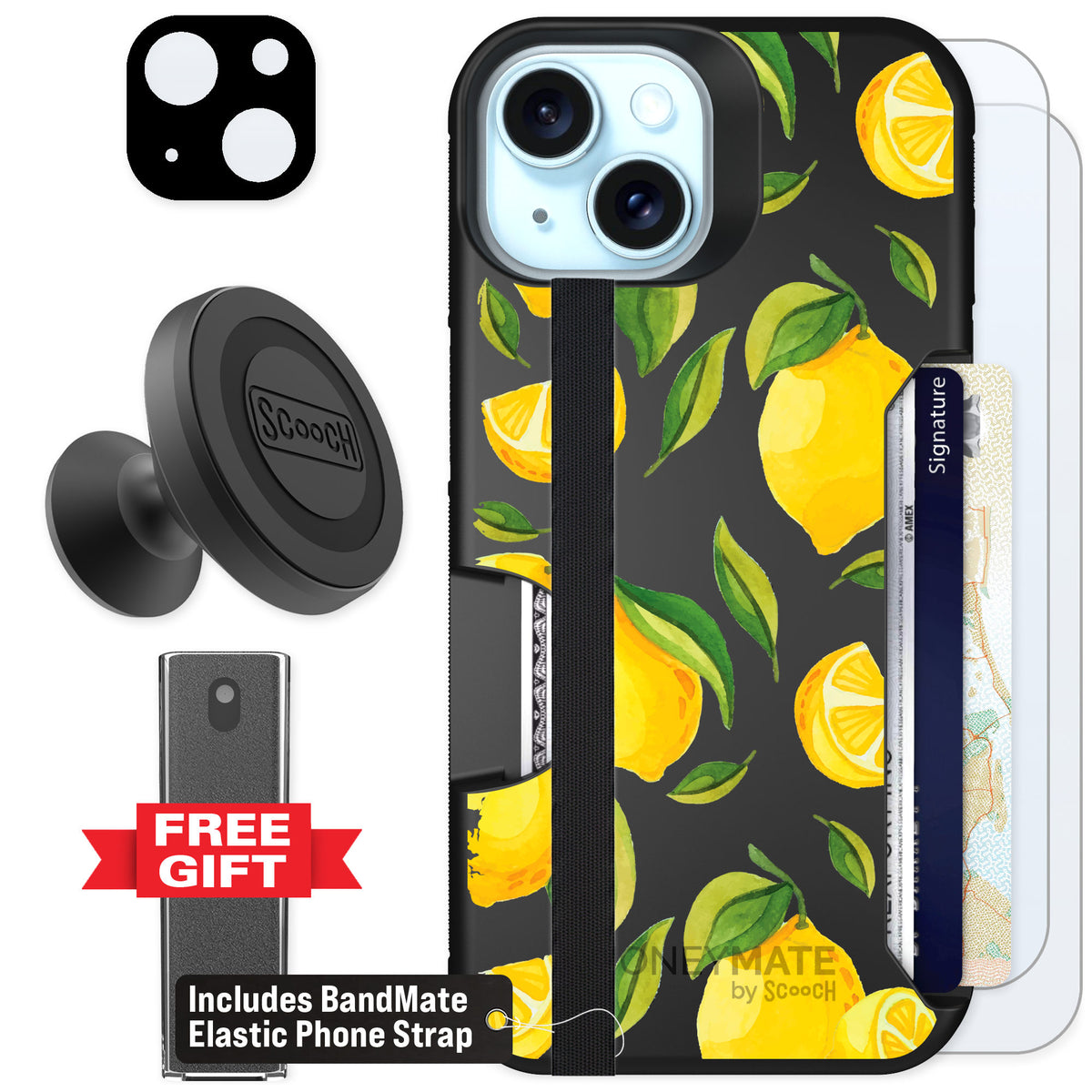 Scooch Moneymate Amalfi Lemons for iPhone 13 — Defender Bundle