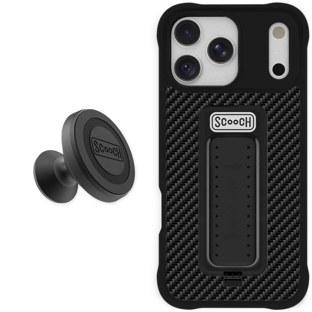 Scooch Wingman Carbon Fiber for iPhone 17 Pro Max — Starter Bundle