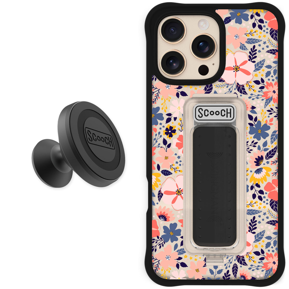 Scooch Wingman Wildflowers for iPhone 16 Pro Max — Starter Bundle