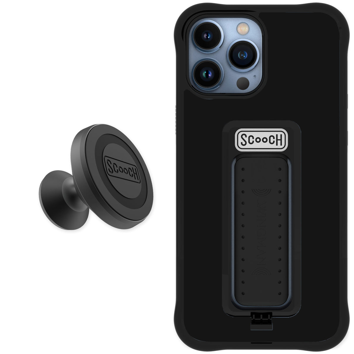 Scooch Wingman Black for iPhone 13 Pro Max — Starter Bundle