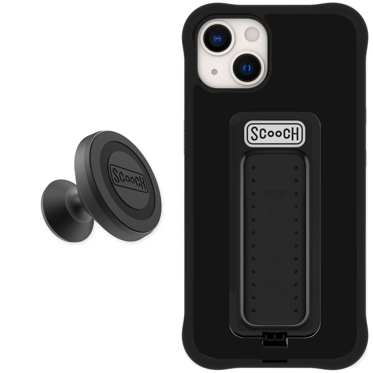 Scooch Wingman Black for iPhone 13 — Starter Bundle