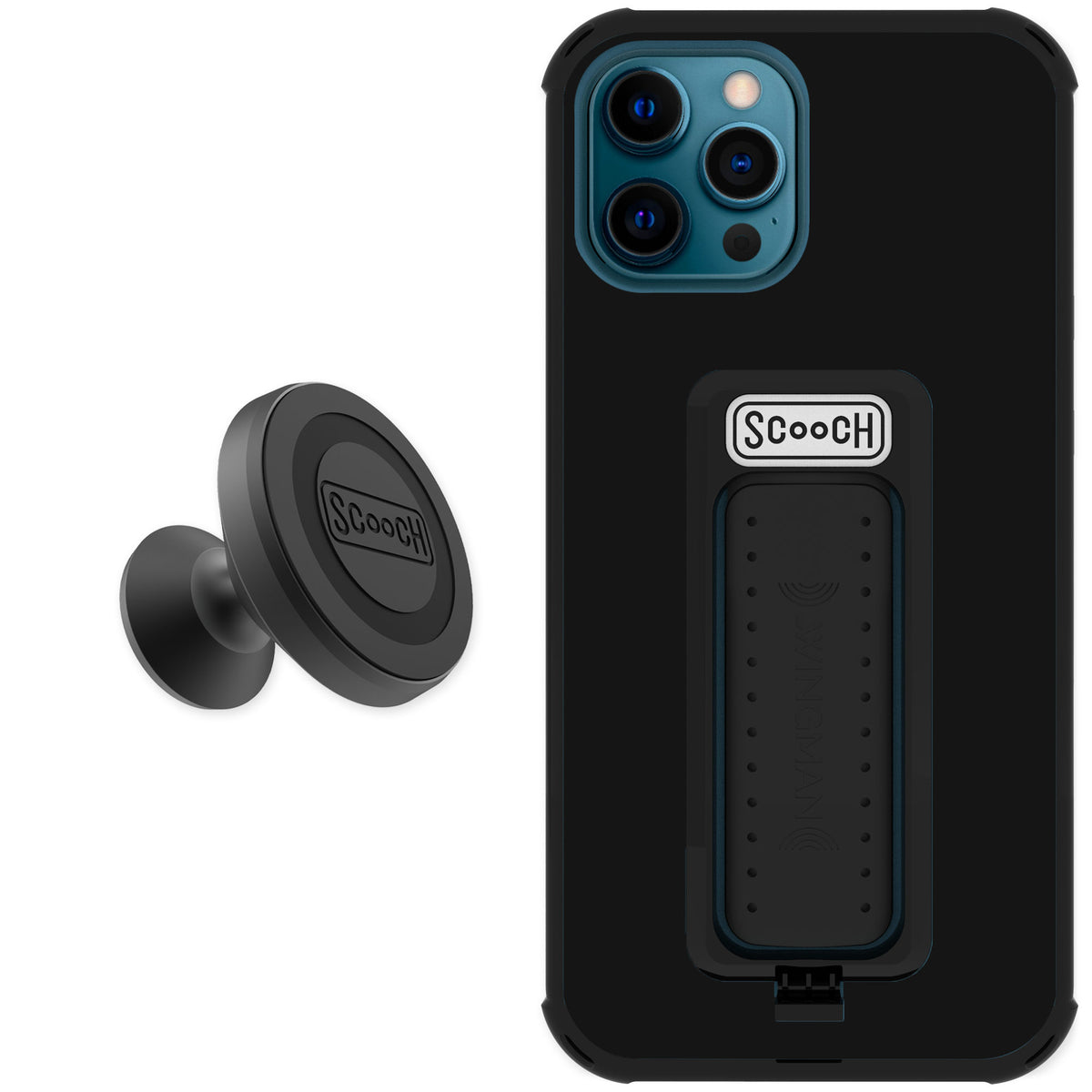 Scooch Wingman Black for iPhone 12 Pro Max — Starter Bundle