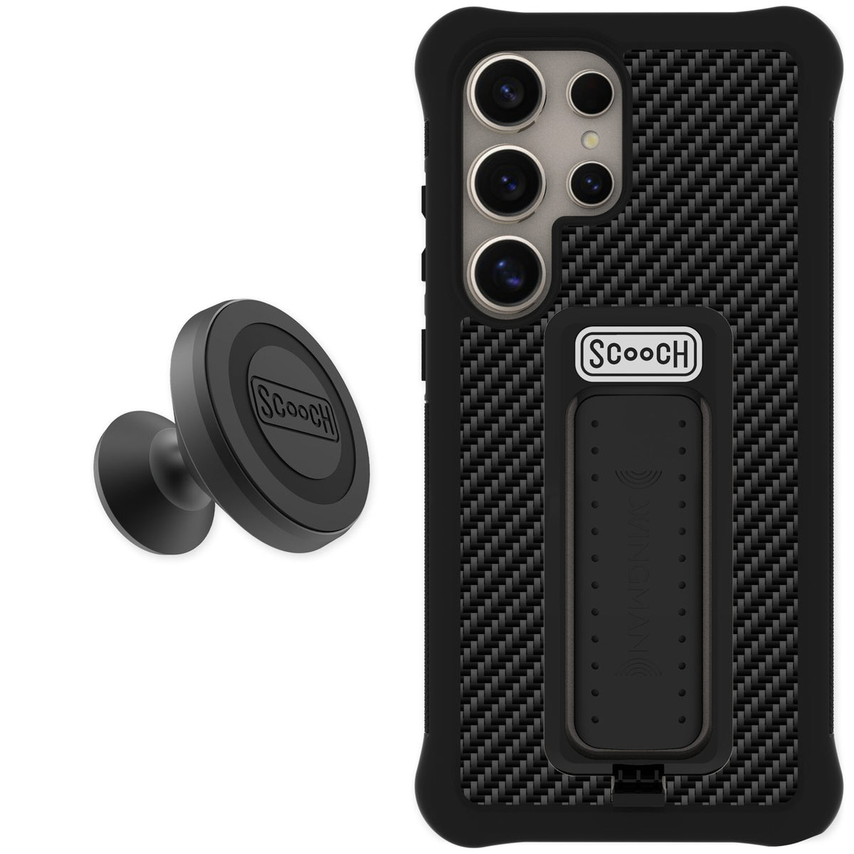 Scooch Wingman Carbon Fiber for Galaxy S24 Ultra — Starter Bundle