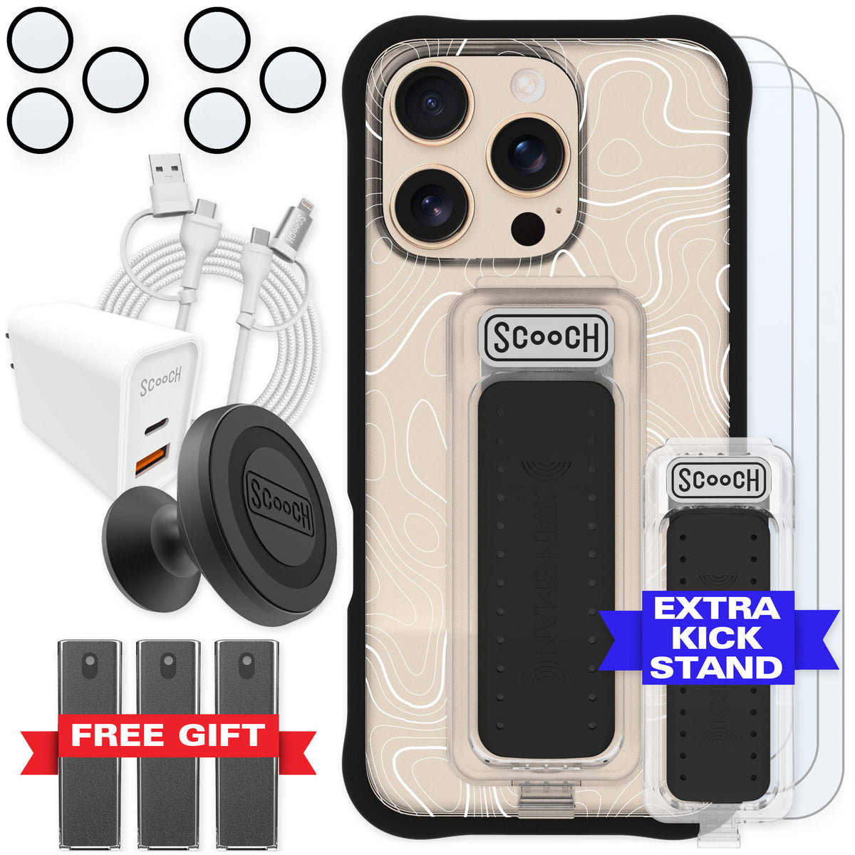 Scooch Wingman Topography for iPhone 16 Pro — Ultimate Bundle
