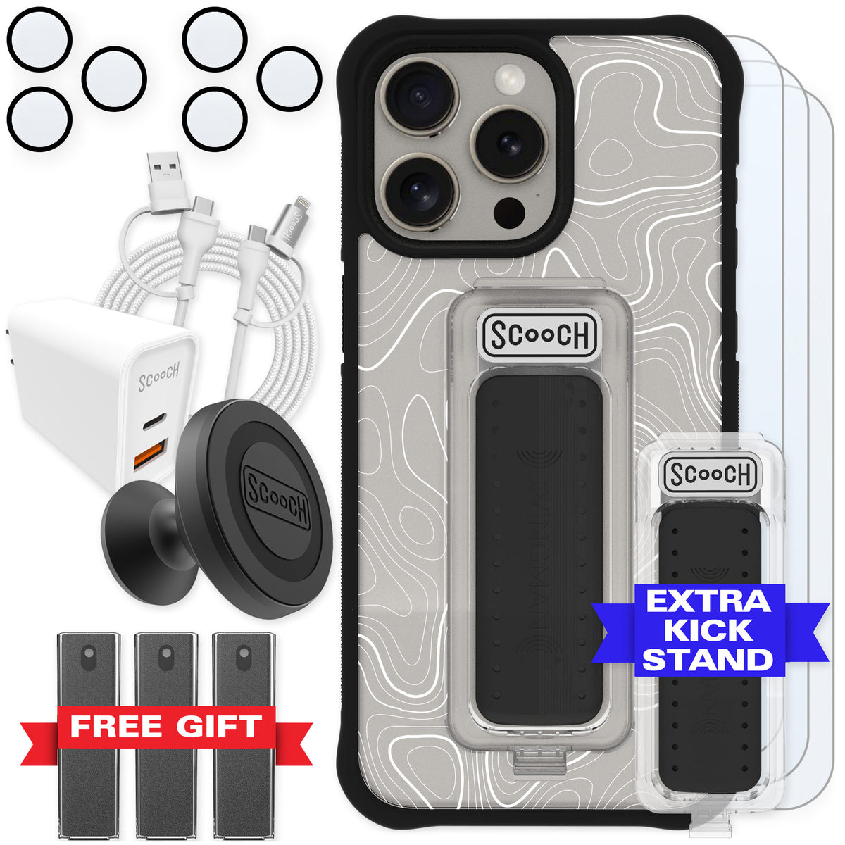 Scooch Wingman Topography for iPhone 15 Pro Max — Ultimate Bundle