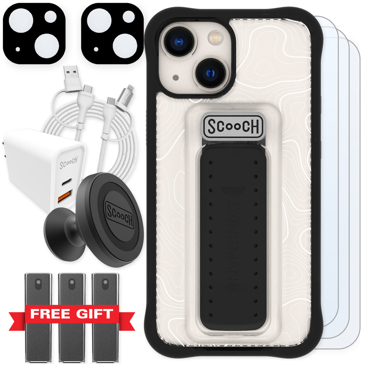 Scooch Wingman Topography for iPhone 13 mini — Ultimate Bundle