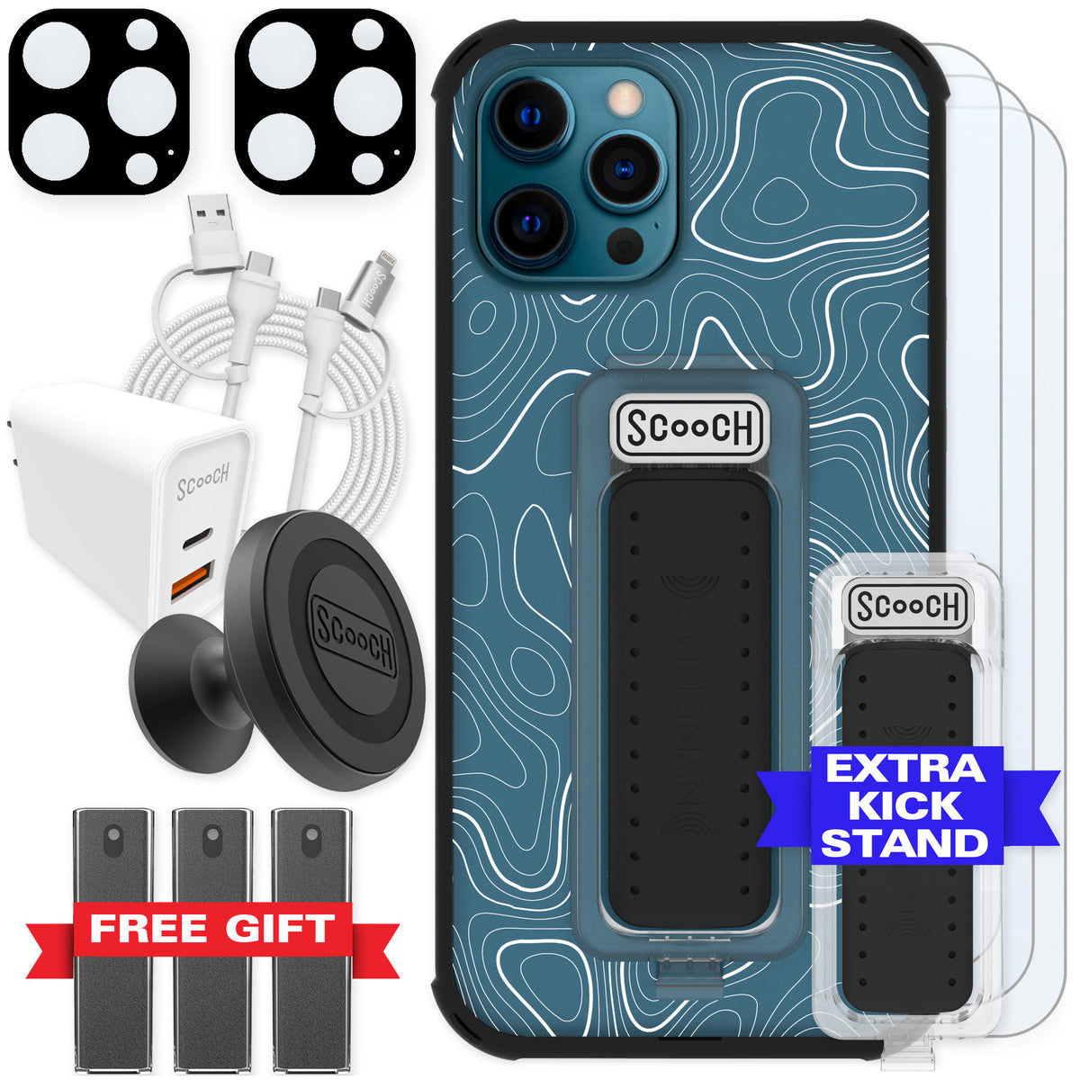 Scooch Wingman Topography for iPhone 12 Pro — Ultimate Bundle