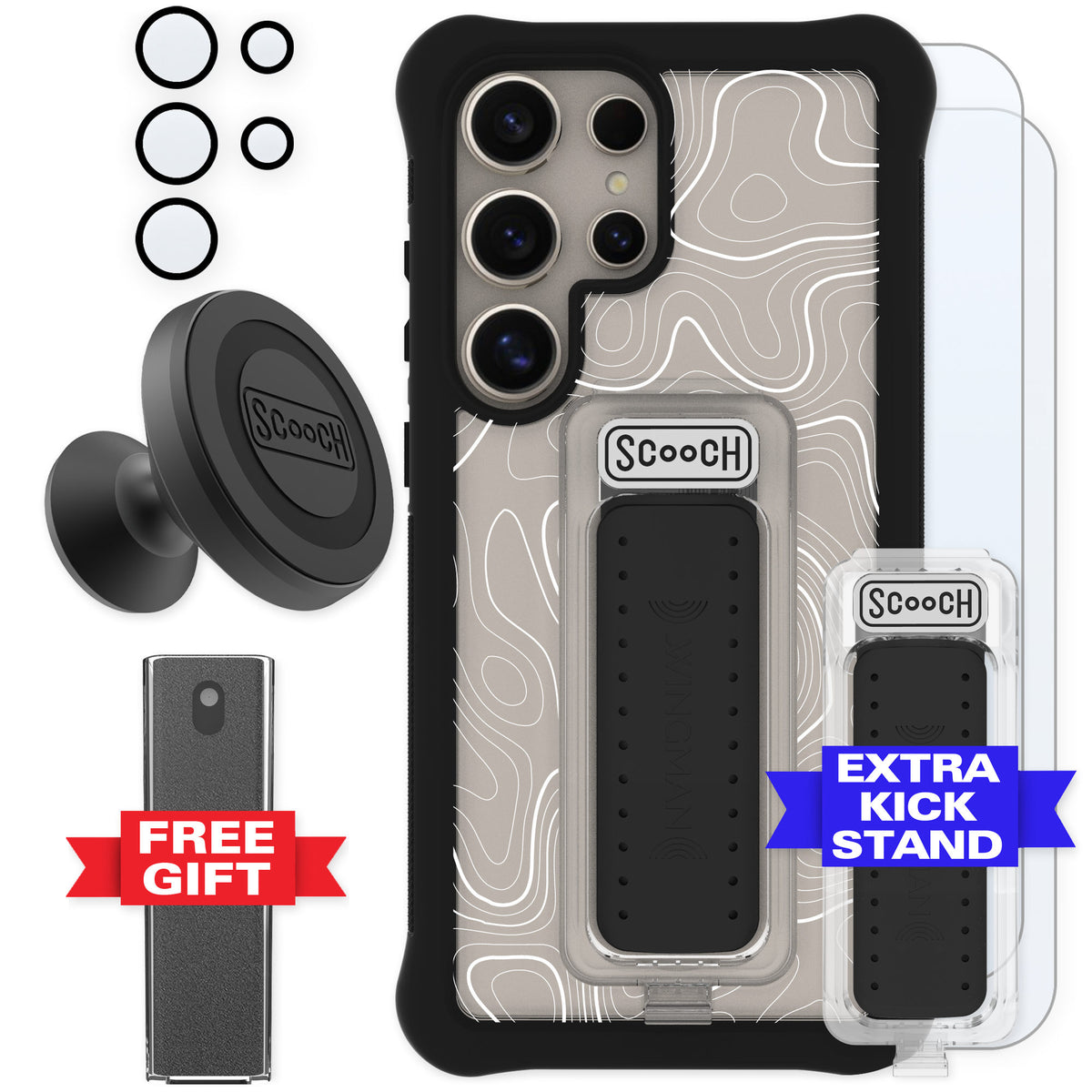 Scooch Wingman Topography for Galaxy S24 Ultra — Defender Bundle