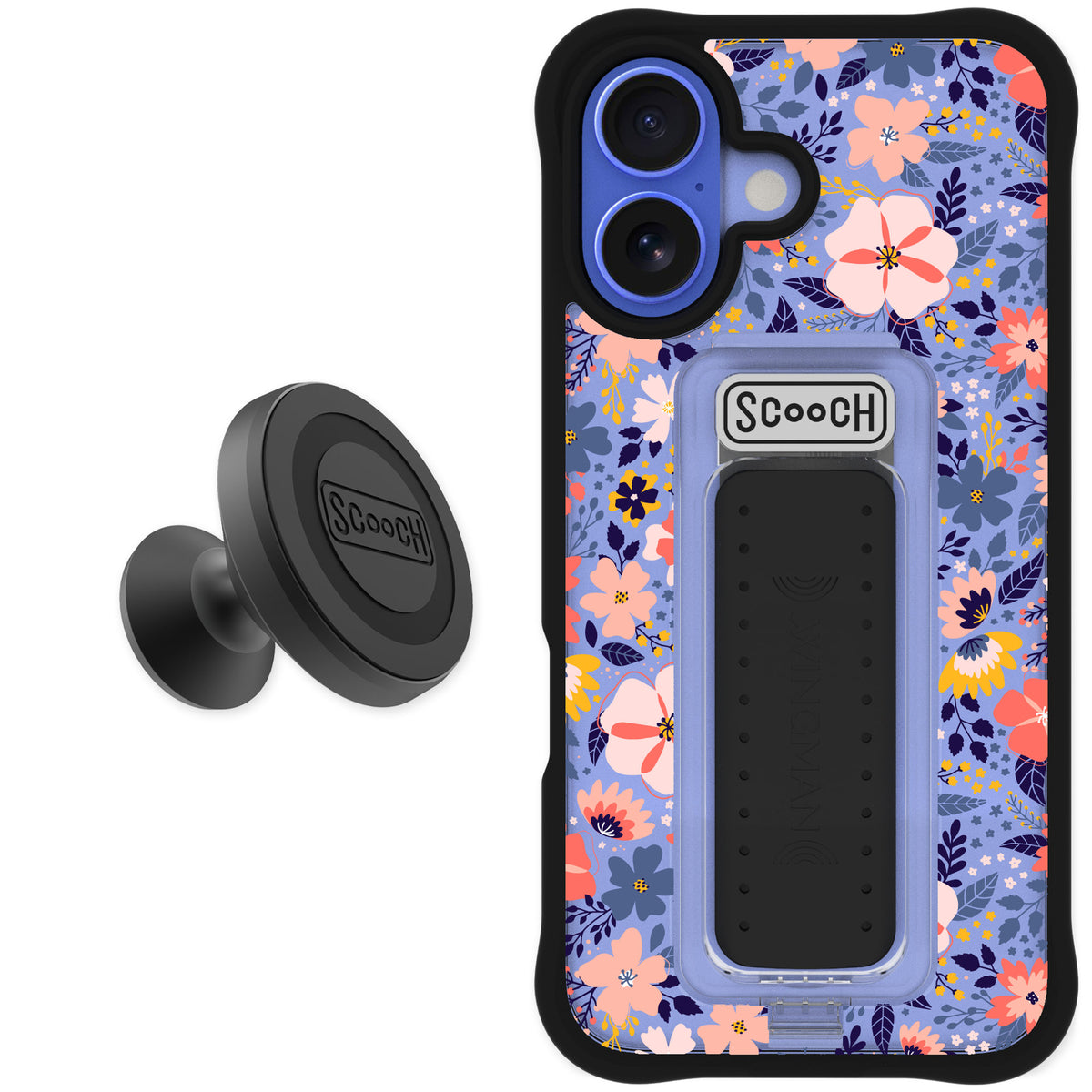 Scooch Wingman Wildflowers for iPhone 16 — Starter Bundle