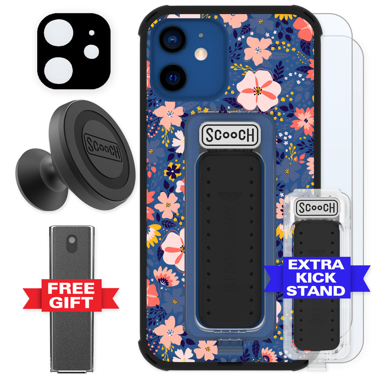 Scooch Wingman Wildflowers for iPhone 12 — Defender Bundle
